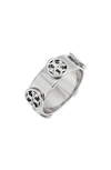 Tory Burch Delicate Logo Ring In Tory Silver