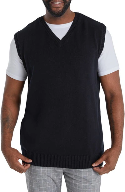Johnny Bigg Essential V-neck Sweater Vest In Black