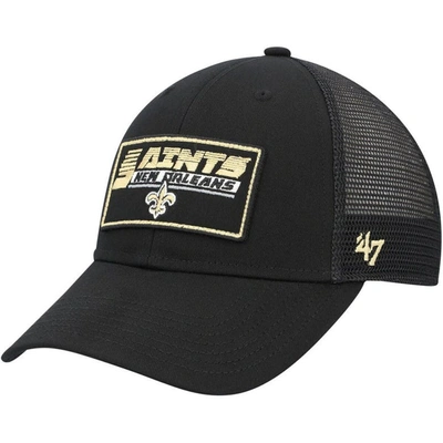 47 Kids' Youth ' Black New Orleans Saints Levee Mvp Trucker Adjustable Hat
