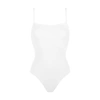 Eres Aquarelle One-piece Swimsuit With Thin Straps In Blanc