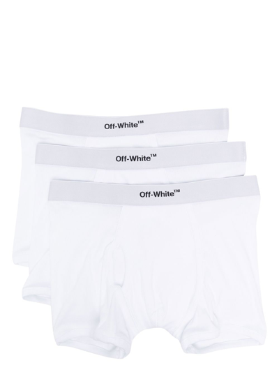 Off-white Helvetica Boxer Shorts Pack Of Three In White