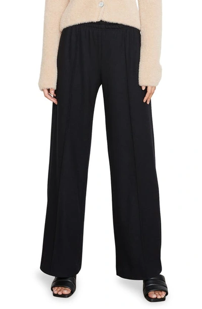 Vince Easy Wool-blend Pull-on Trousers In Black