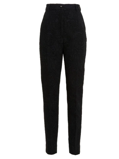 Dolce & Gabbana High-rise Trousers In Black