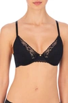 Natori Cherry Blossom Convertible Spacer Push-up Bra In Black