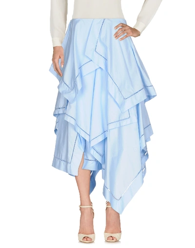 Jw Anderson 3/4 Length Skirts In Sky Blue