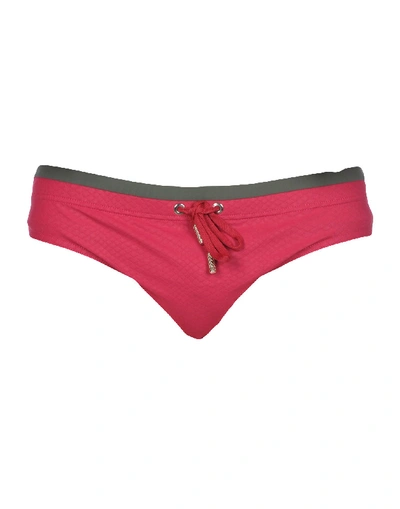 Roberto Cavalli Beachwear Swim Briefs In Brick Red