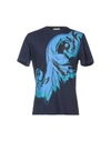 Versace T-shirts In Dark Blue