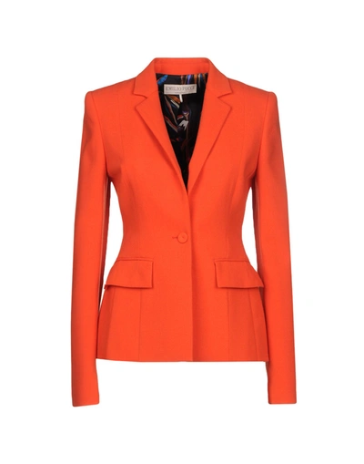 Emilio Pucci Suit Jackets In Orange
