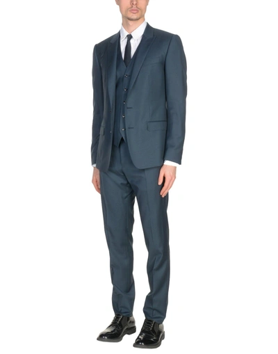 Dolce & Gabbana Suits In Slate Blue