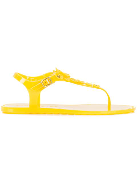 coach tea rose jelly sandals