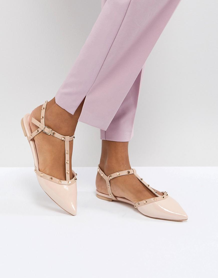 dune pink court shoes