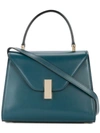 Valextra Iside Medium Leather Bag In Blue