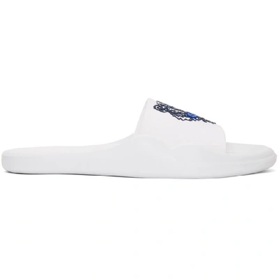 Kenzo 20mm Tiger Pool Slide Sandals In 01 - Pvc Ke