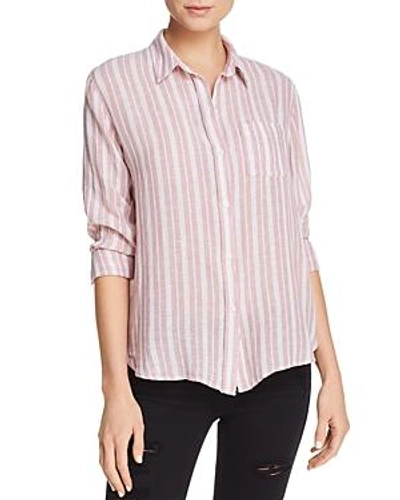 Rails Charlie Striped Button-down Shirt In Bordeaux Stripe