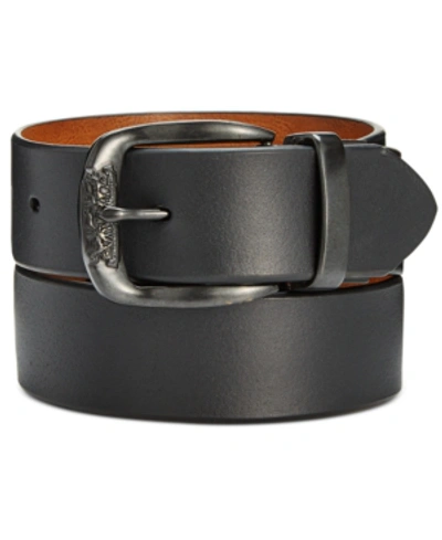 Levi's Men's Casual Burnished Edge Reversible Belt In Black