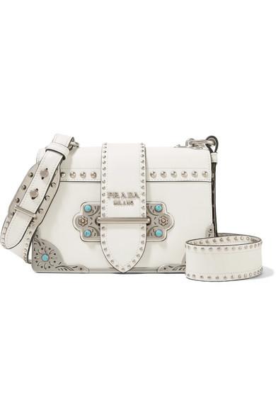 prada cahier bag white