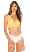 Free People Intimately Fp Adella Longline Bralette In Yellow