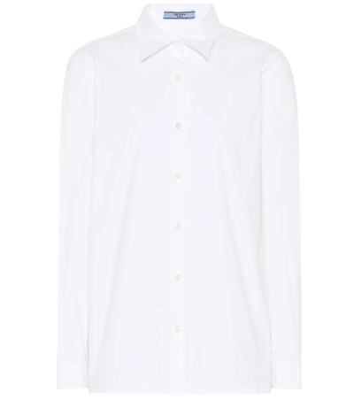 Prada Cotton-blend Shirt In White