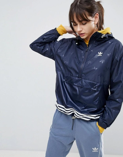 ADIDAS ORIGINALS WINDBREAKER JACKET IN NAVY - NAVY CD6917