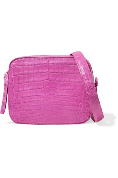 Nancy Gonzalez Crocodile Camera Bag In Fuchsia