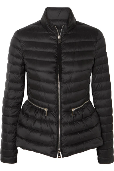 Moncler Quilted Shell Down Jacket In Black