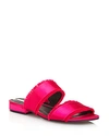 Kenneth Cole Women's Viola Satin Fringe Slide Sandals - 100% Exclusive In Hot Pink