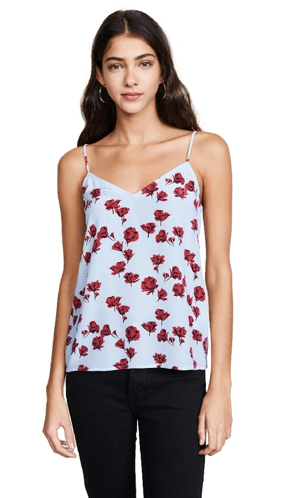 Equipment Layla Printed Silk Camisole Top In Cool Breeze