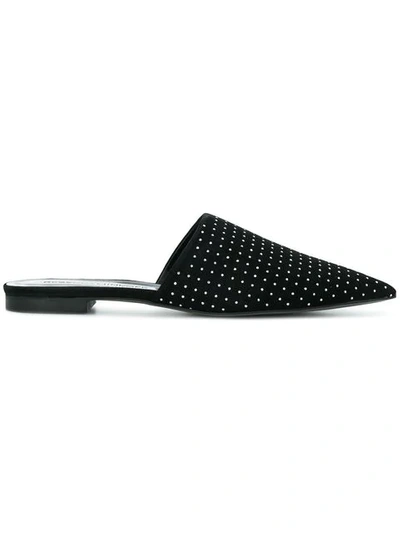 Rebecca Minkoff Studded Pointed Mules In Black