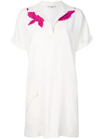 Marco De Vincenzo Contrast Foulard Embroidery Polo Dress - White | ModeSens