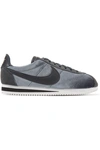 Nike Classic Cortez Suede And Leather-trimmed Velvet Sneakers In Anthracite