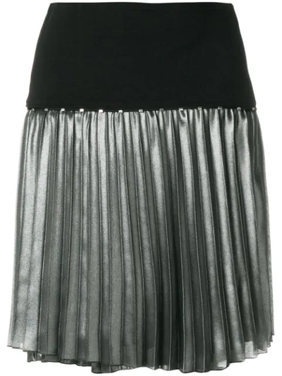 Versace Jeans Metallic Pleat Skirt In Multicolour