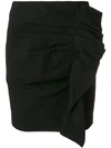 Isabel Marant Lefly Ruffle Miniskirt In Black