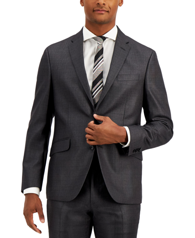 Kenneth Cole Reaction Men's Techni-cole Suit Separate Slim-fit Suit Jacket In Charcoal
