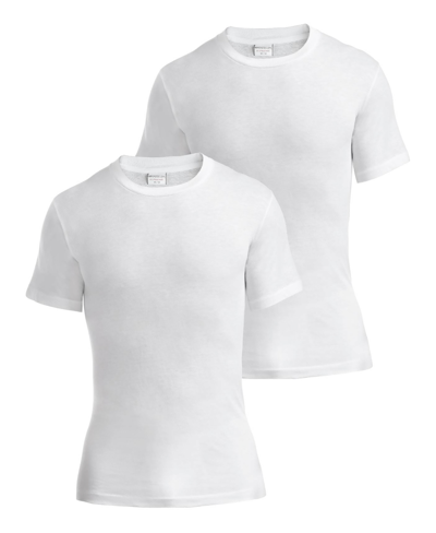 Stanfield's Men's Supreme Cotton Blend Crew Neck Undershirts, Pack Of 2 In White