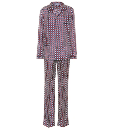 Prada Geometric-print Silk Pyjama Set In Multicoloured