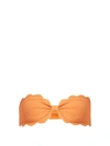 Marysia - Antibes Scallop Edged Bandeau Bikini Top - Womens - Orange