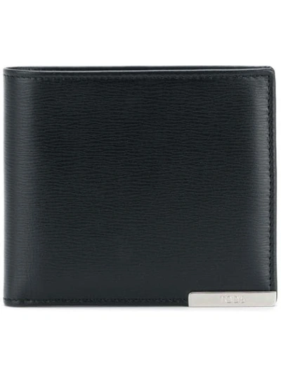 Tod's Logo Plaque Bifold Wallet In Black