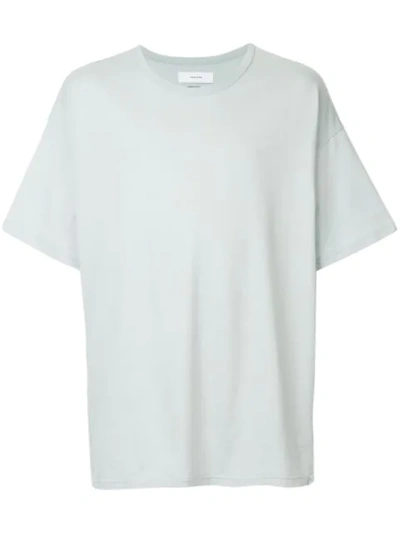 Facetasm Striped Patch T-shirt In Grey