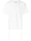 Faith Connexion Lace-up Cotton-jersey T-shirt In White
