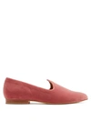 Le Monde Beryl Venetian Velvet Slipper Shoes In Antiqued-pink