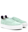 Eytys Woman Mother Suede Platform Sneakers Mint In Green