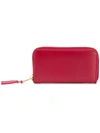 Comme Des Garçons Play Zipped Coin Pouch In Red