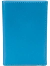 Comme Des Garçons Colour Block Billfold Wallet In Blue