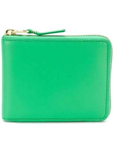 Comme Des Garçons Play Zipped Mini Wallet In Green