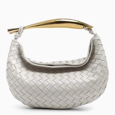 Bottega Veneta Intrecciato Chalk Sardine Bag In White