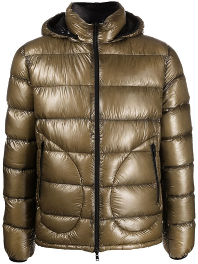 Herno Reversible Padded Down Jacket In Green