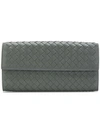 Bottega Veneta New Light Grey Intrecciato Nappa Continental Wallet