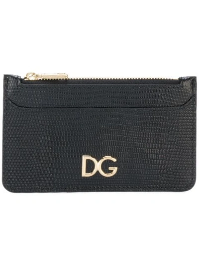 Dolce & Gabbana Logo Plaque Cardholder In Black