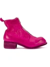 Guidi Zipped Fitted Boots In Pink