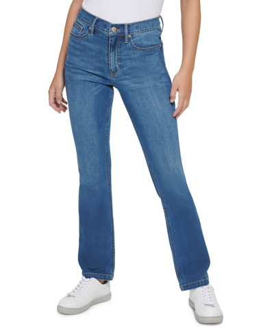 Calvin Klein Jeans Est.1978 High Rise Bootcut Jeans In Mid Wash-blue